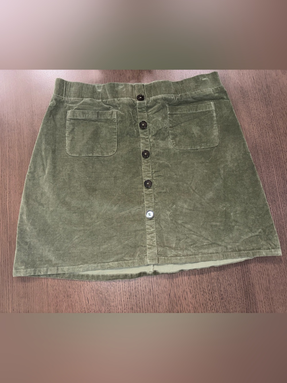 torrid Olive Green Corduroy Waistband Skirt mini